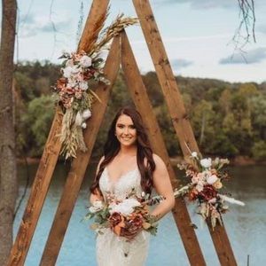 Boho wedding 2 piece arch flowers